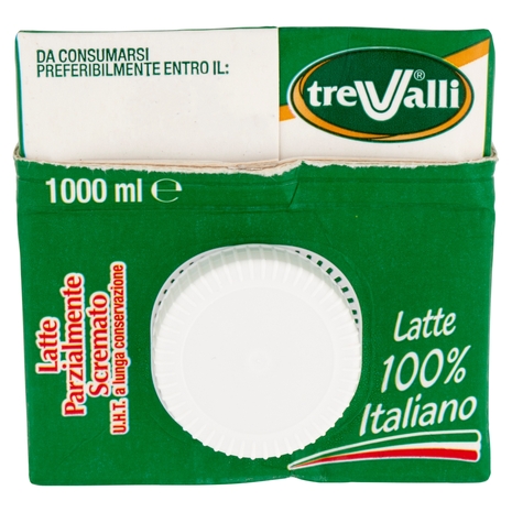 treValli Latte Parzialmente Scremato 1000 ml